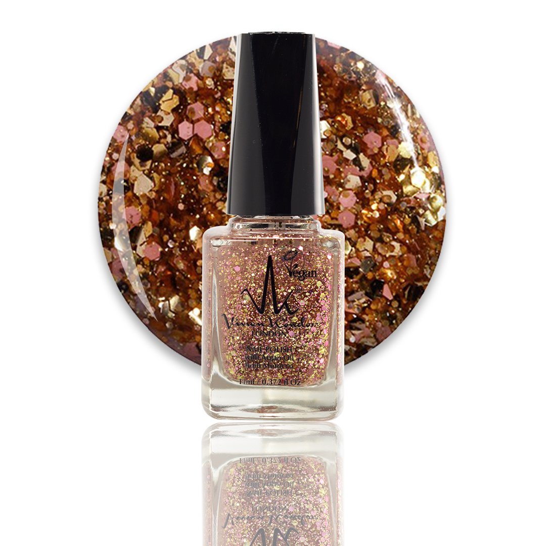 (Box Of 9) Vegan Nail Polish Long Lasting Chip Resistant Shiny Nail polish infused with Argan Oil image 1