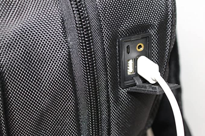 VK Travel Smart Black Hardshell Luggage Bags (Power Bank + Rucksack +Small + Med + Large Suitcase) image 3