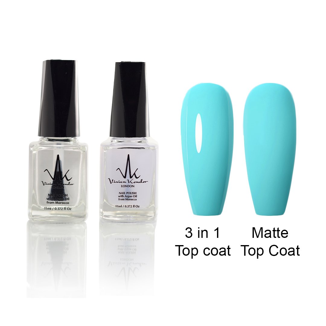 3 in 1 Topcoat, Base Coat and Hardener - Vivien Kondor Argan Care Nail Polish image 3