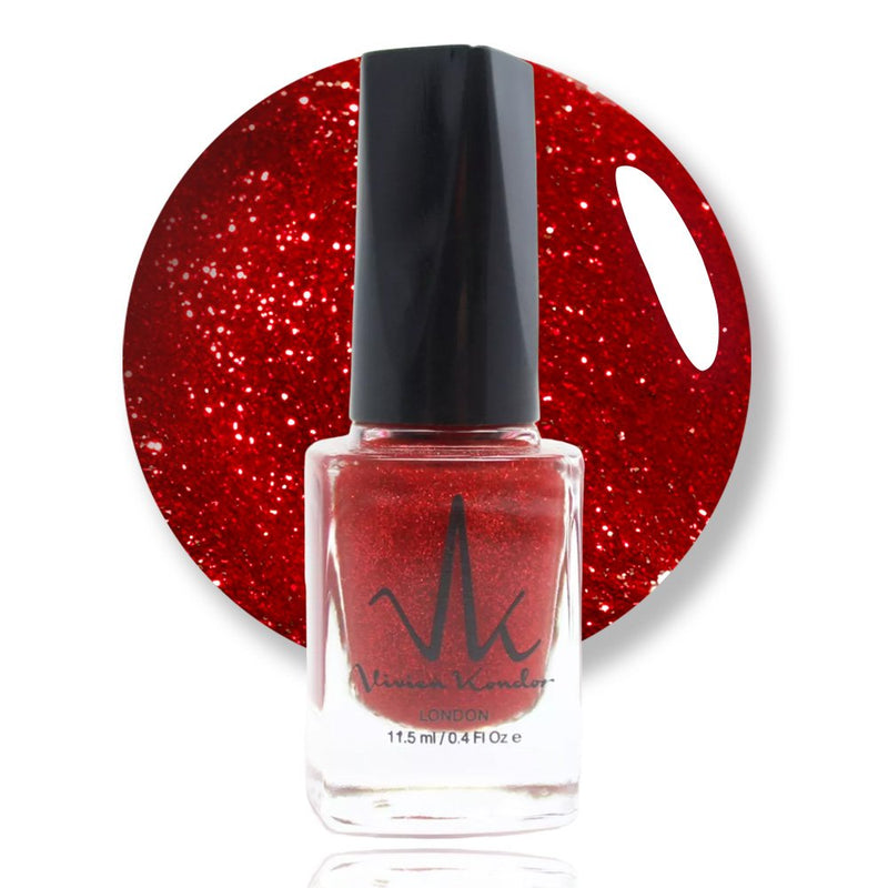 Red Glitter - Vivien Kondor Classic Nail Polish image 0