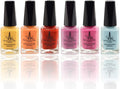 Set of 6 Henna Infused Permeable Nail Polish | Wudhu and Vegan - Summer image