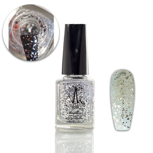 Silver Glitter - Vivien Kondor Argan Care Nail Polish image 2