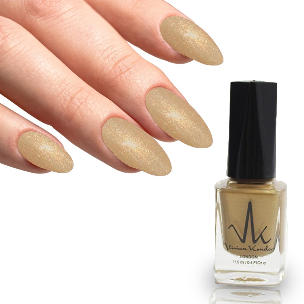 Satin Gold - Vivien Kondor Water Permeable Nail Polish image 1