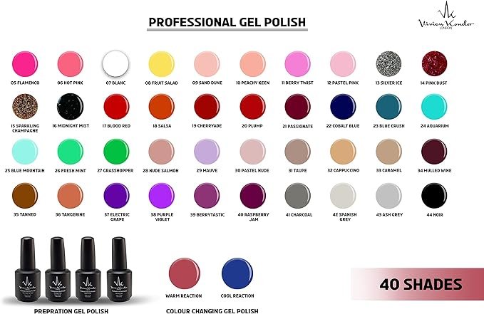 Vivien Kondor Gel Polish Trio (Blood Red + Purple Violet + Aquarium) (3x15ml) | Vegan friendly & Cruelty Free image 9