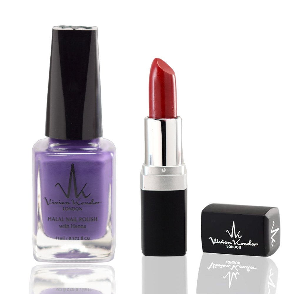 Nail Polish (Aladdin) + Lipstick (Cranberry) Combo Set image 0