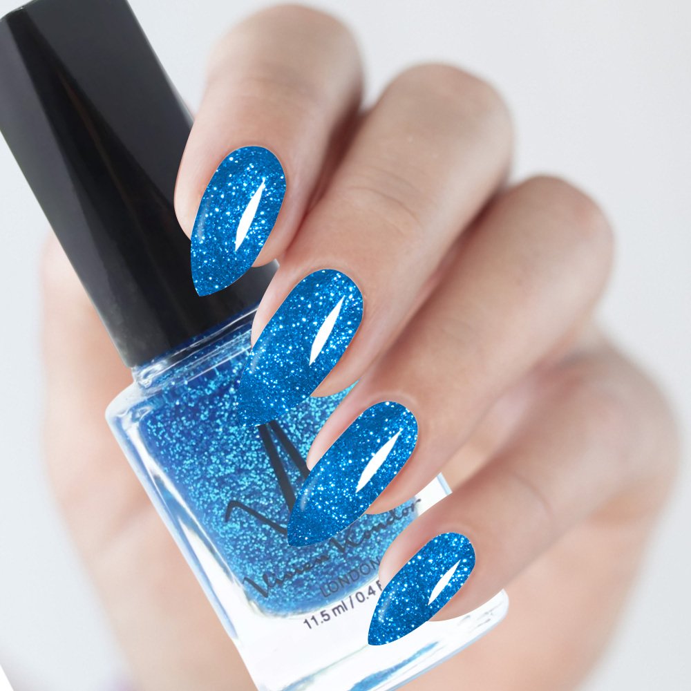 Blue Glitter - Vivien Kondor Classic Nail Polish image 1