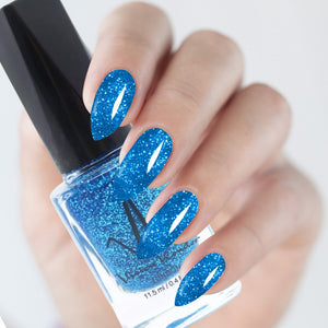 Blue Glitter - Vivien Kondor Classic Nail Polish image 1