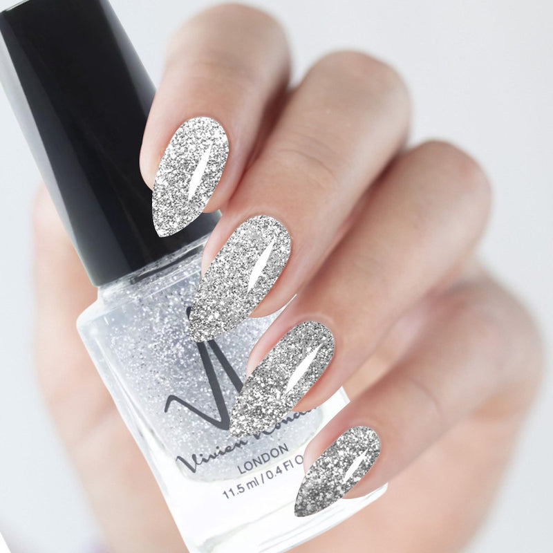 Silver Glitter - Vivien Kondor Classic Nail Polish image 1