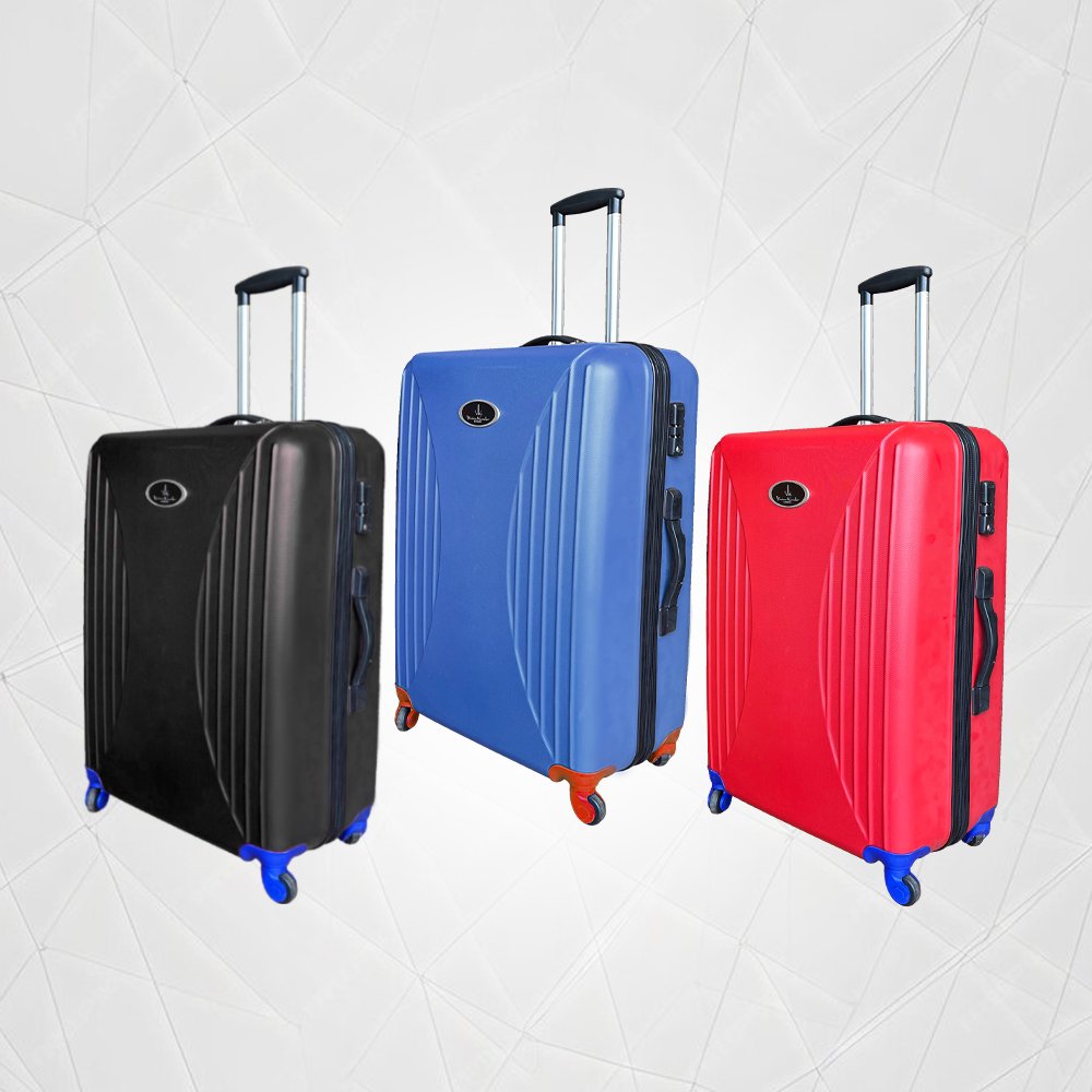 VK Travel Smart Suitcase - Medium | ABS Hard Shell | TSA Lock & Built-in Weight Scale | For £49 + FREE Cabin Suitcase image 1