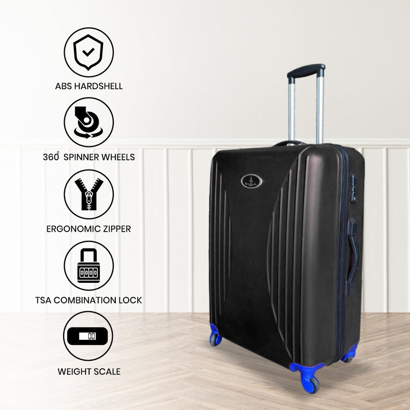VK Travel Smart Suitcase - Medium | ABS Hard Shell | TSA Lock & Built-in Weight Scale | For £49 + FREE Cabin Suitcase image 3