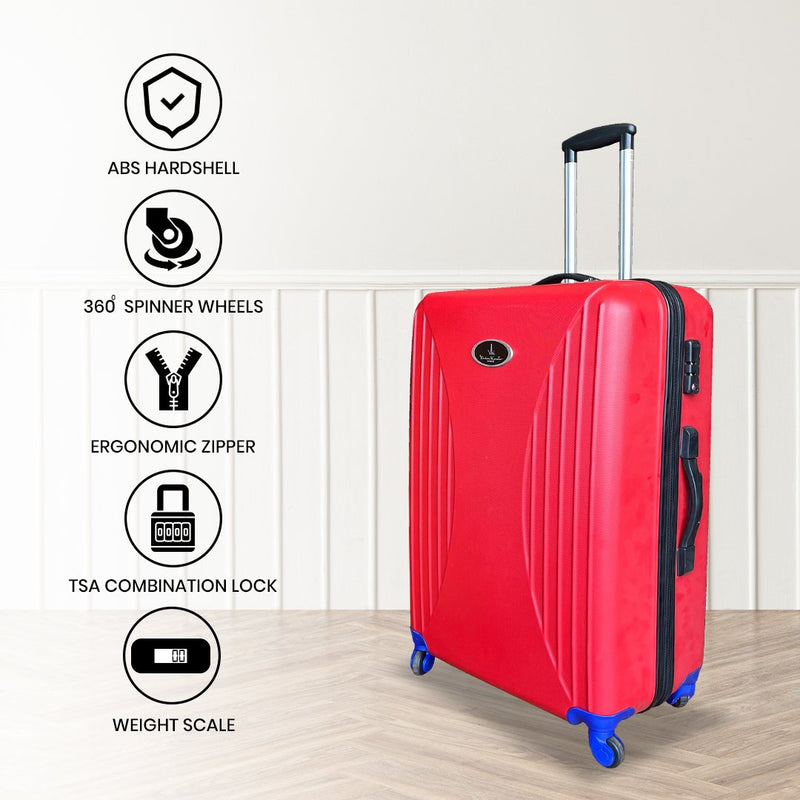 VK Travel Smart Suitcase - Medium | ABS Hard Shell | TSA Lock & Built-in Weight Scale | For £49 + FREE Cabin Suitcase image 2