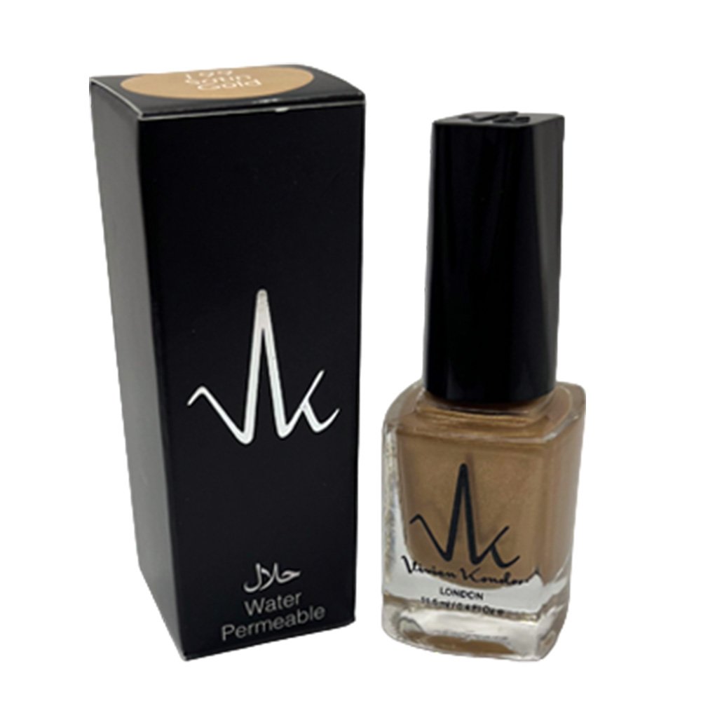 Satin Gold - Vivien Kondor Water Permeable Nail Polish image 2