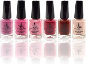Set of 6 Henna Infused Permeable Nail Polish | Wudhu and Vegan - Enchanted image