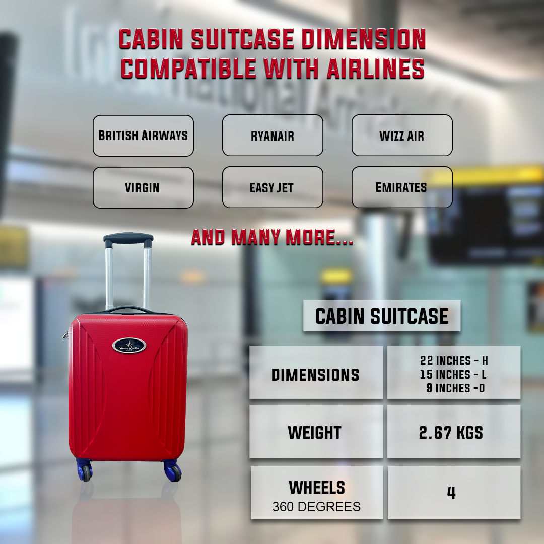 VK Travel Smart - (Red Cabin Suitcase + Powerbank) image 4