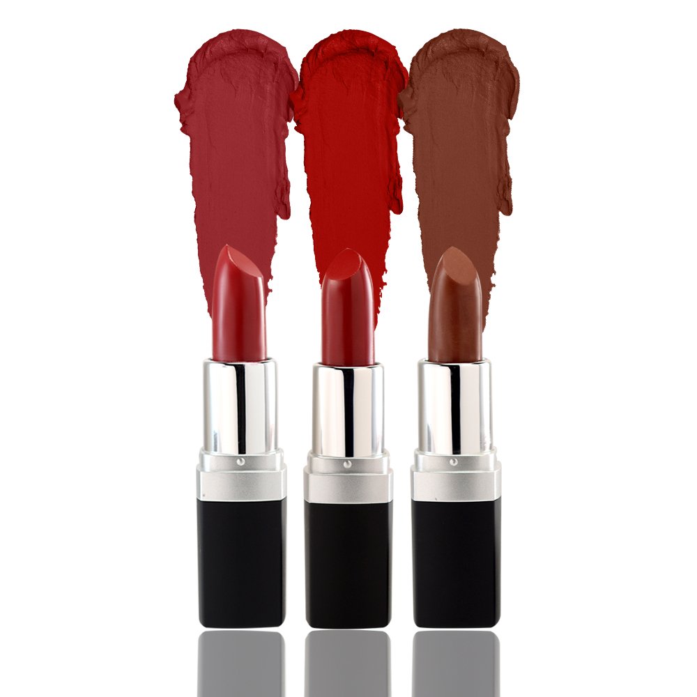 (Cranberry, Frosted Toast, Cocoa) Vivien Kondor Lipstick Trio | Halal & Vegan Friendly | Long lasting image 0
