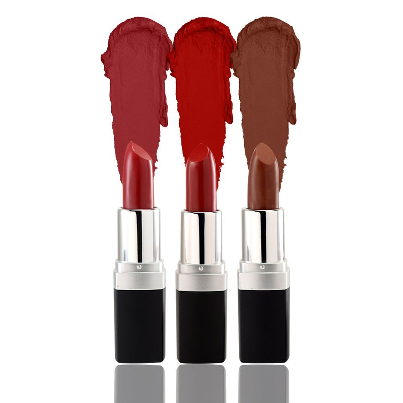 (Cranberry, Frosted Toast, Cocoa) Vivien Kondor Lipstick Trio | Halal & Vegan Friendly | Long lasting image 0