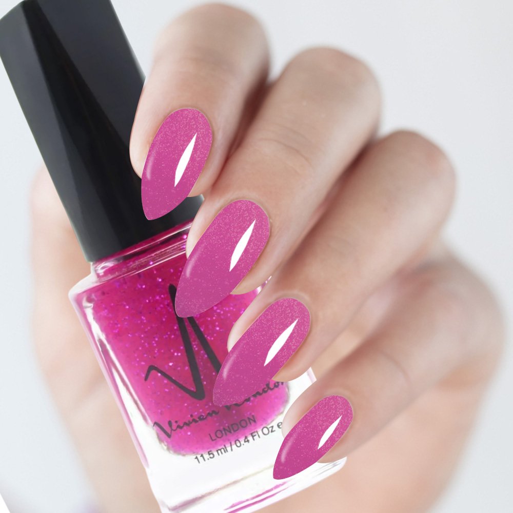 Pink Glitter - Vivien Kondor Classic Nail Polish image 1