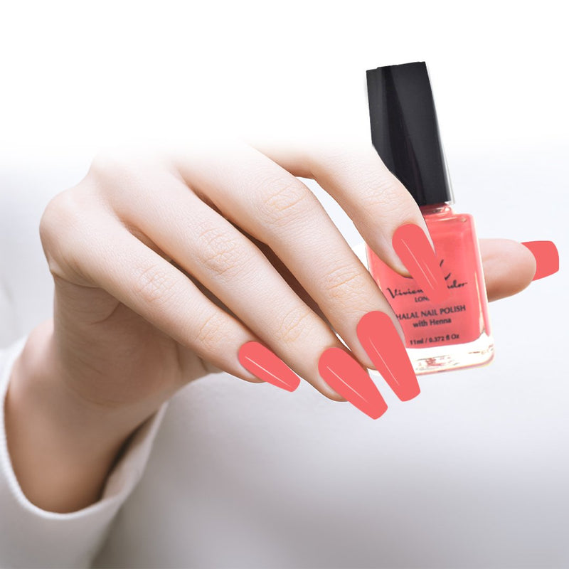 Coral Reef - Vivien Kondor Henna Halal Nail Polish image 1