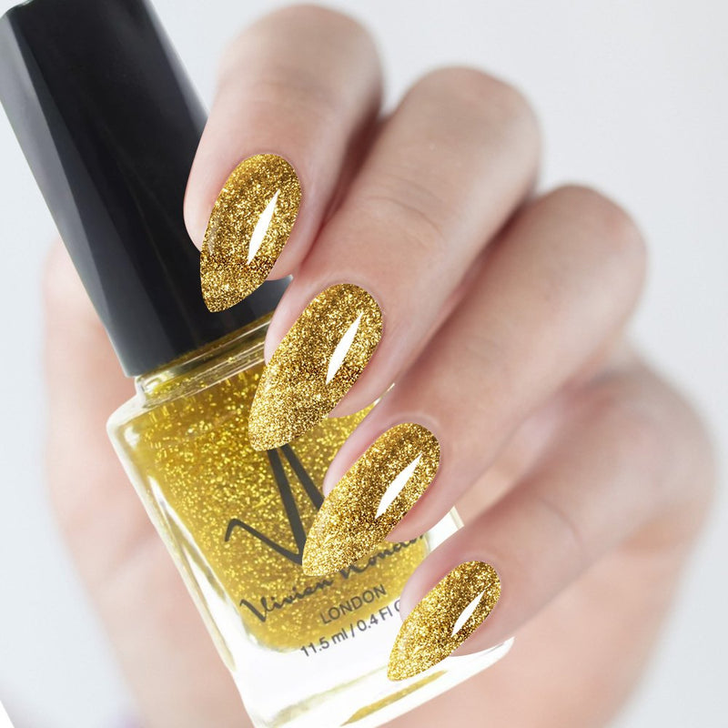 Gold Glitter - Vivien Kondor Classic Nail Polish image 1