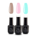 Vivien Kondor Gel Polish Trio (Taupe + Pastel Pink + Blue Mountain)(3x15ml) | Vegan friendly & Cruelty Free image 0