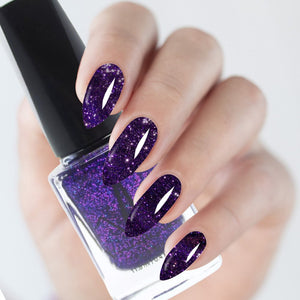 Purple Glitter - Vivien Kondor Classic Nail Polish image 1