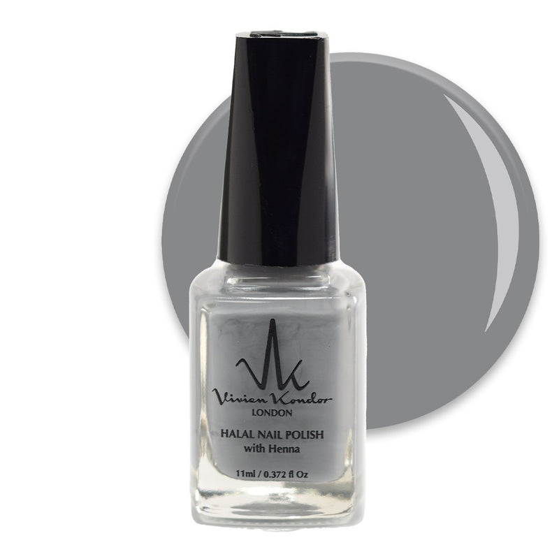 Gentle Grey - Vivien Kondor Henna Halal Nail Polish image 0