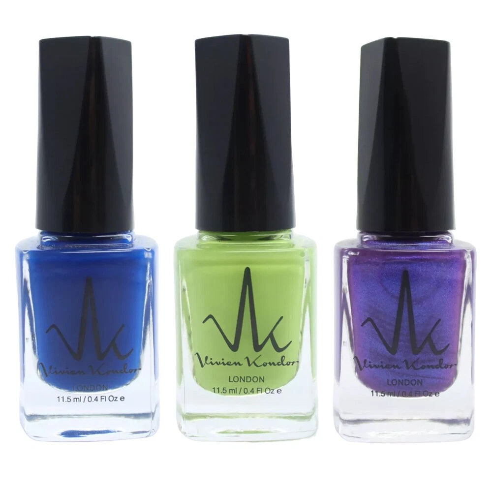 Lilac Frost + Cobalt Blue + Lime Green