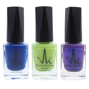 Lilac Frost + Cobalt Blue + Lime Green