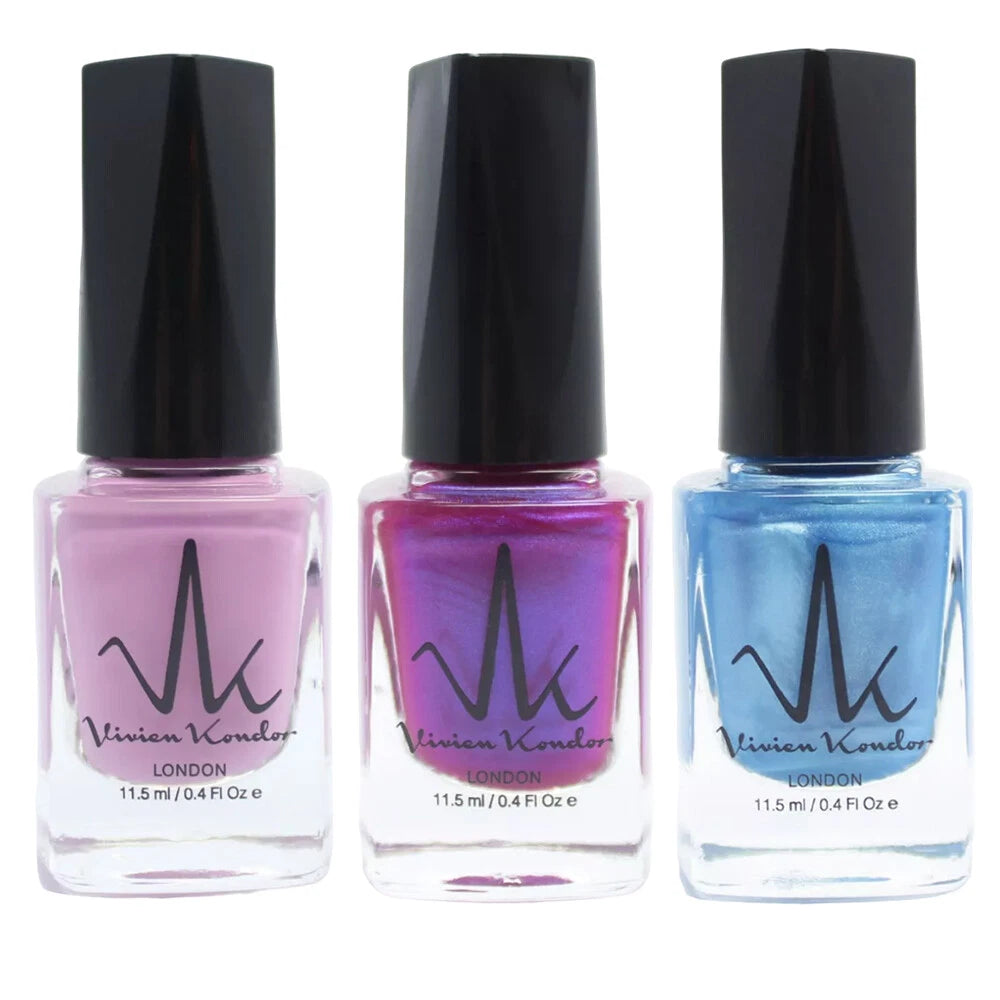 Pastel Lilac + Violet + Neon Blue