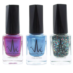 Violet + Neon Blue + Hexagon Glitter