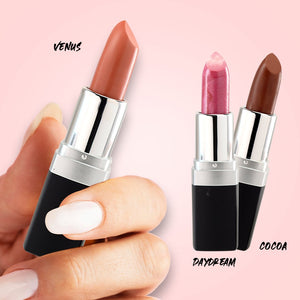 (Venus, Daydream, Cocoa) Vivien Kondor Lipstick Trio | Halal & Vegan Friendly | Long lasting image 1