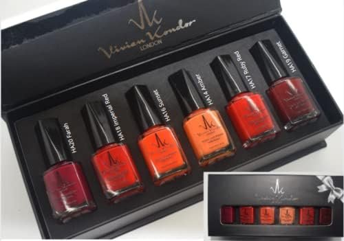 Set of 6 Henna Infused Permeable Nail Polish | Wudhu and Vegan image 1