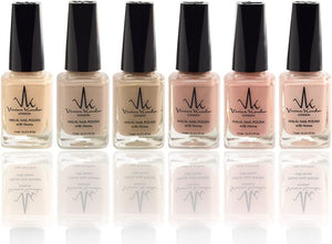 Set of 6 Henna Infused Permeable Nail Polish | Wudhu and Vegan - Naturals image