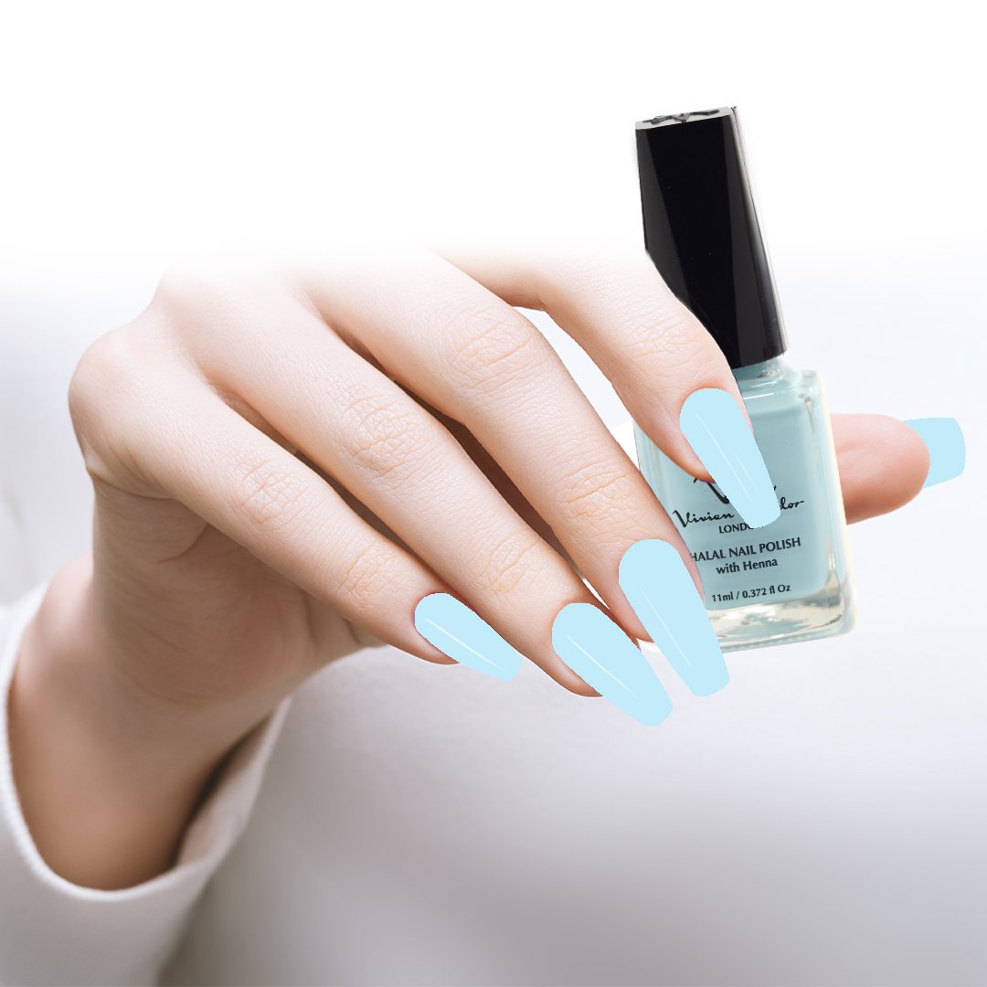 Nail Polish (Sky Blue) Creamy + Lipstick (Seduction) Combo Set image 1
