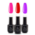 Vivien Kondor Gel Polish Trio (Flamenco + Blood Red +Purple Violet) (3x15ml) | Vegan friendly & Cruelty Free image 0