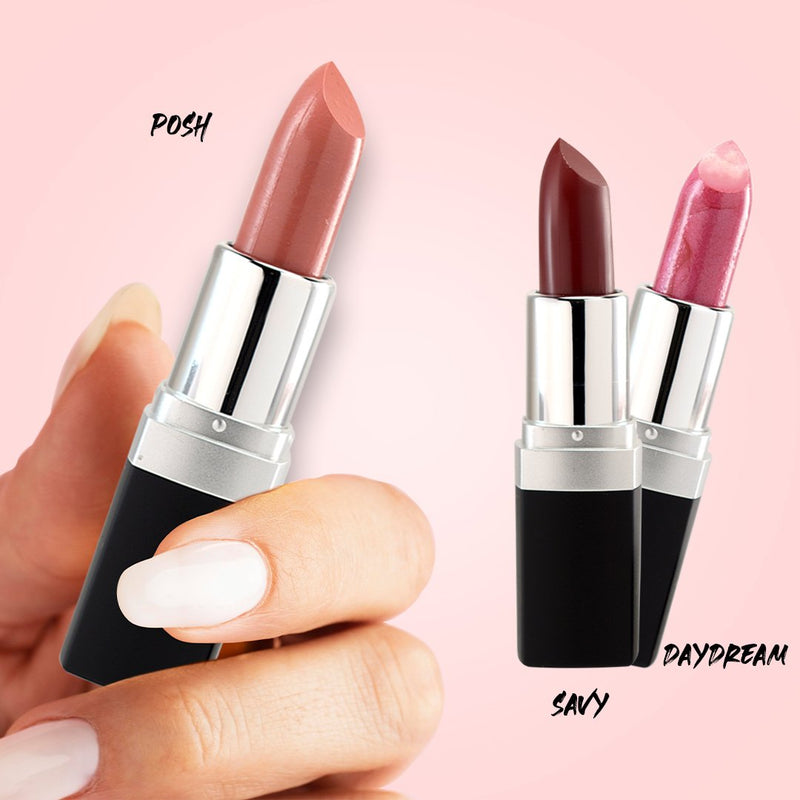 (Posh, Savy, Daydream) Vivien Kondor Lipstick Trio | Halal & Vegan Friendly | Long lasting image 1
