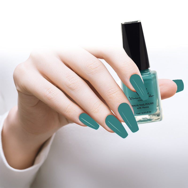 Aqua - Vivien Kondor Henna Halal Nail Polish image 1