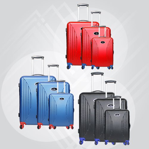 VK Travel Smart Suitcase - Set of 3 image 0
