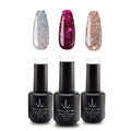 Vivien Kondor Gel Polish Trio (Silver ice + Pink Dust + Sparkling Champagne) 3x15ml | Vegan friendly & Cruelty Free image 0