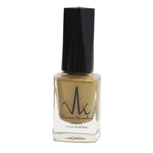 Satin Gold - Vivien Kondor Water Permeable Nail Polish image 3