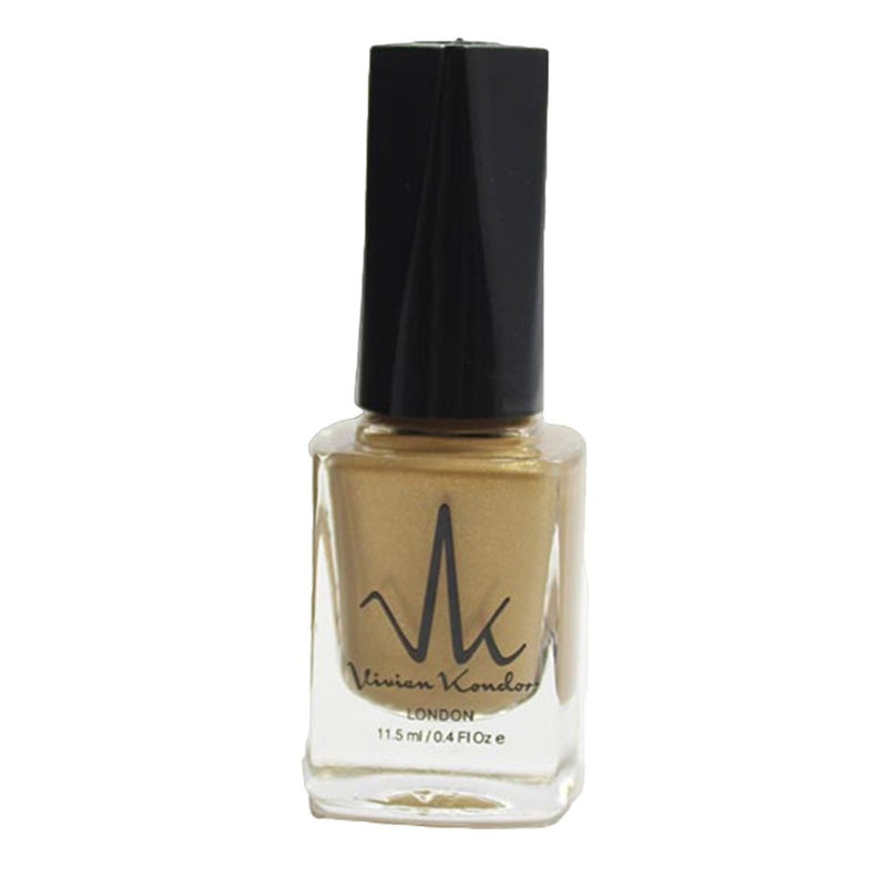 Satin Gold - Vivien Kondor Water Permeable Nail Polish image 3