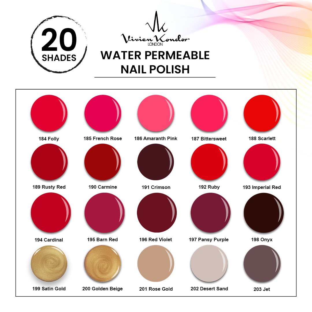 Carmine - Vivien Kondor Water Permeable Nail Polish image 5