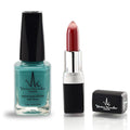 Nail Polish (Aqua) + Lipstick (Bombshell) Combo Set image 0