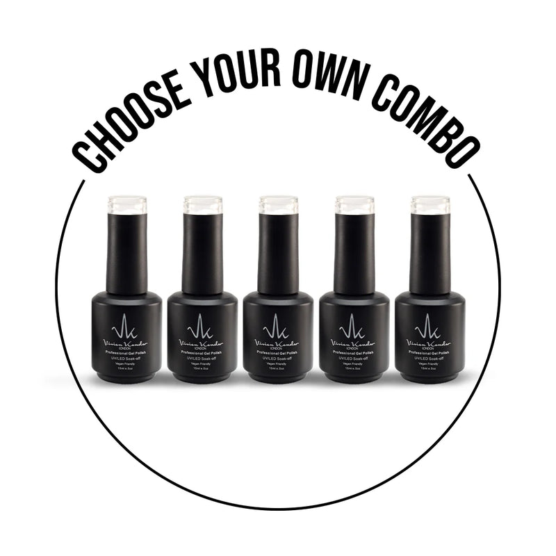 Set Of 5 Vivien Kondor Gel Polish | Create Your Own Combo | Vegan & Cruelty Free